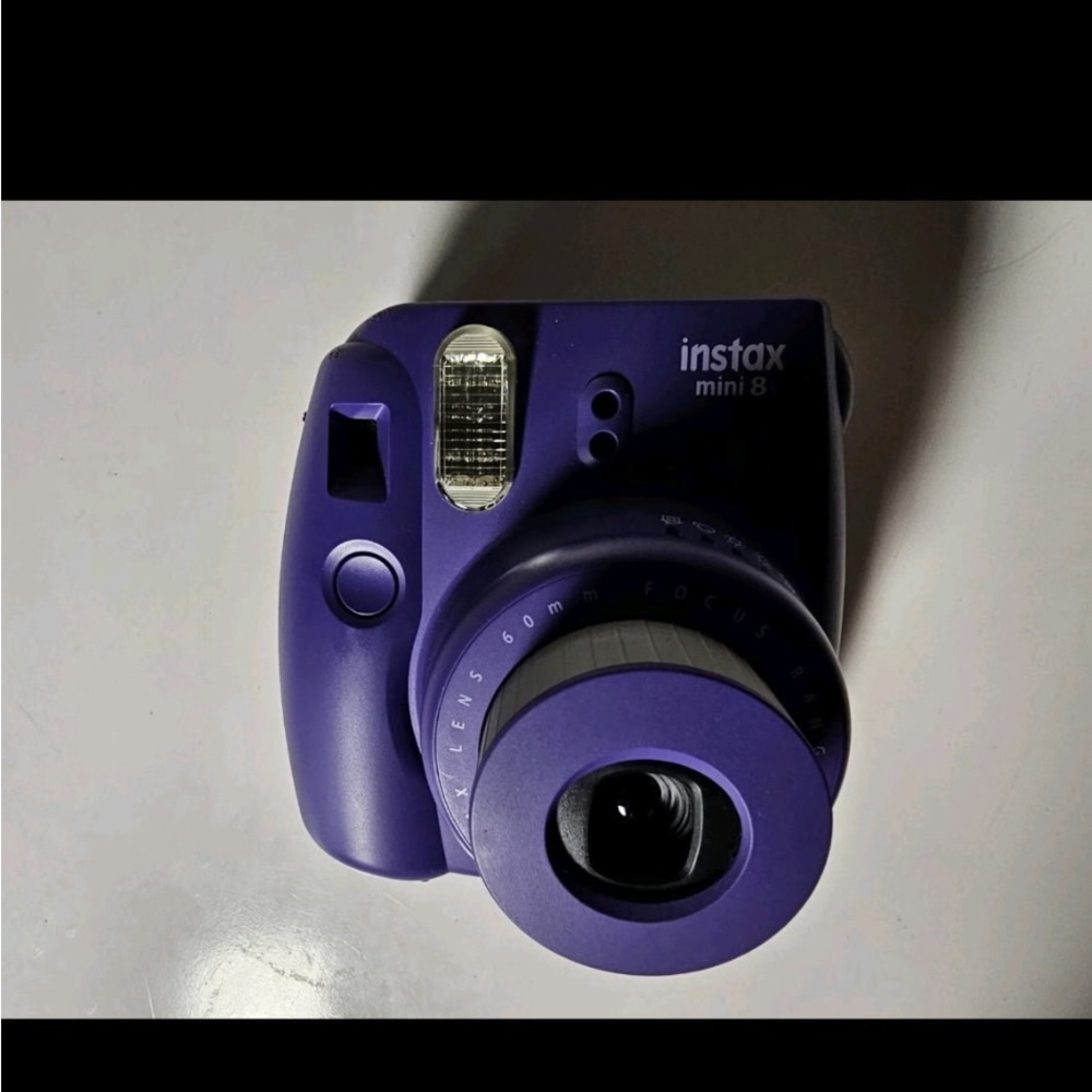 Instax Mini 8 Violet Camera with Owl Design Case - Picture 2 of 12